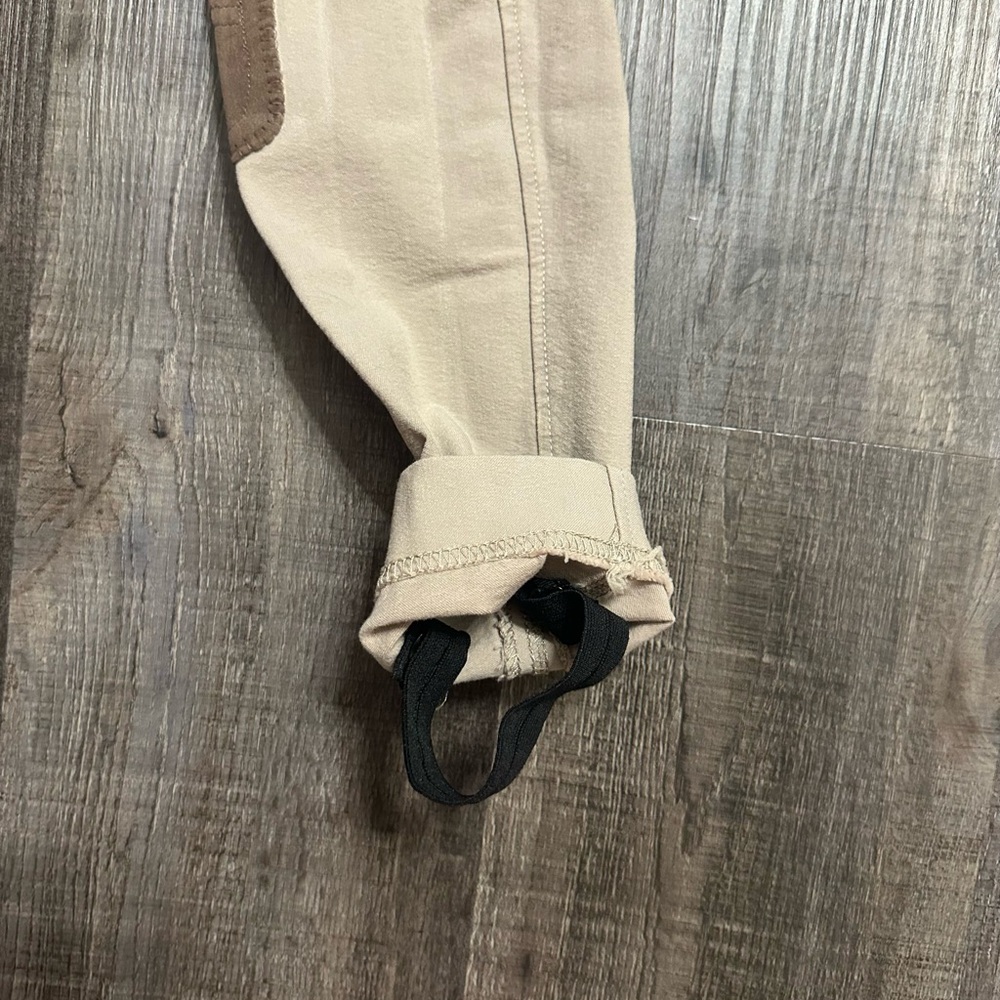 Kids Beige Riding Pants - Picture 2 of 4